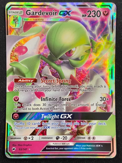 Gardevoir GX - 93/147 Burning Shadows (Pokemon) Half Art Ultra Rare