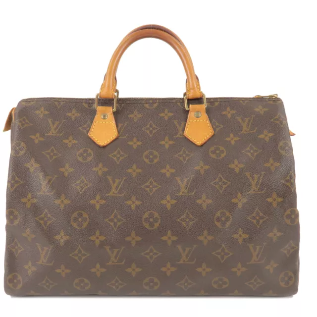 Auth Louis Vuitton Monogram Speedy 35 Hand Bag Boston Bag M41524 Used