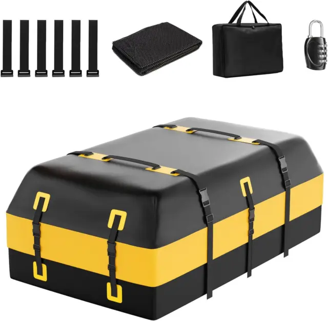 Rooftop Cargo Carrier Bag Car Roof Bag 15/21 Cubic Feet Waterproof for All Vehic