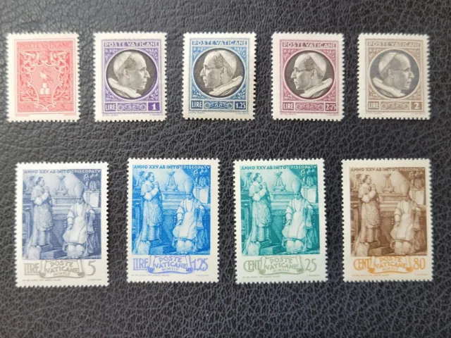 Vatican City #72 / #J12  MNH & MH, Issues of 1940-46, Scott Catalog Value $25.70