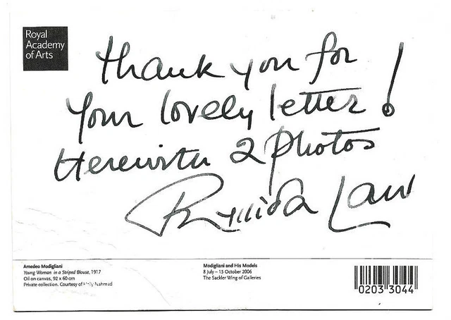 Actress Phyllida Law signed 6" x 4" postcard - Sarah Jane Adventures