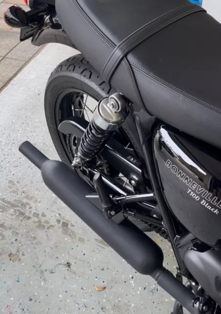 VANCE HINES Triumph Bobber US Matt Black Exhaust Silencers Pair