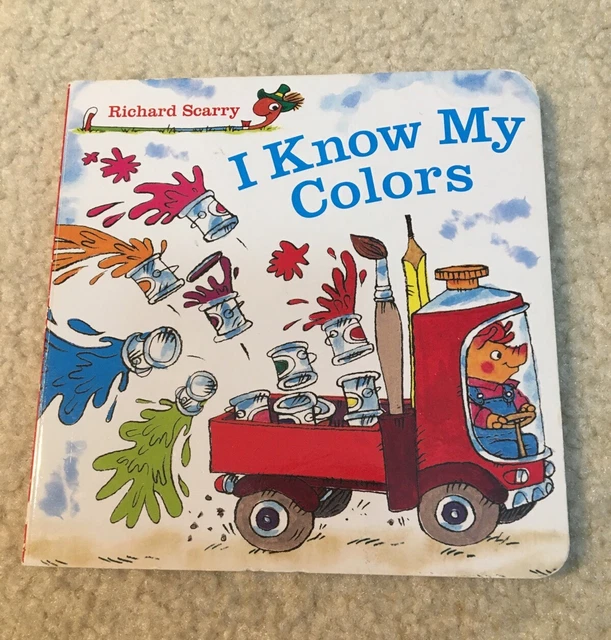 Richard Scarry I Know My Colors Toddler Story Board Book Barron's 2012