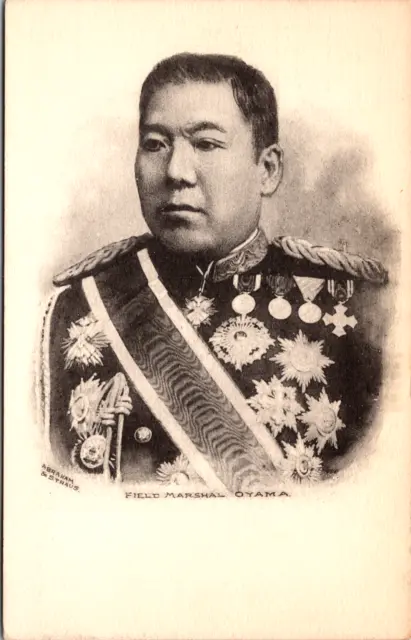 Vintage 1900's Russo Japanese War Field Marshal Oyama Postcard Abraham & Straus
