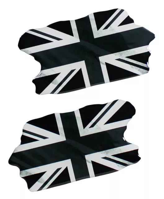 Union Jack 3D Deko Gel UK Flaggen Aufkleber Set für Auto Kfz Motorrad : 2er Set