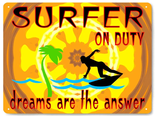 Surfer beach sport METAL SIGN perfect GIFT for mancave wall decor garage art 291