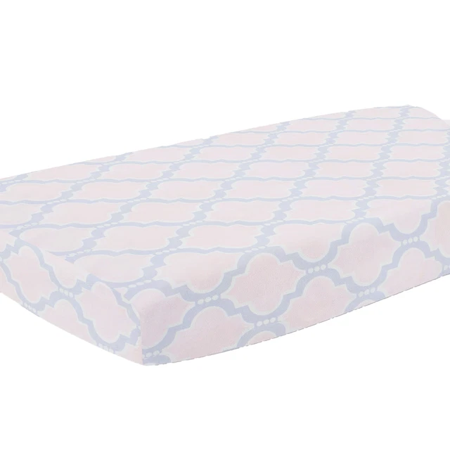 Pam Grace Creations Pink Trellis Changing Pad Cover