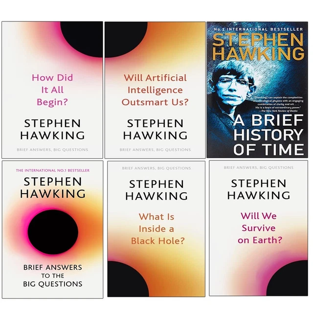 Stephen Hawking Collection 6 Books Set A Brief History Of Time, Brief Answers