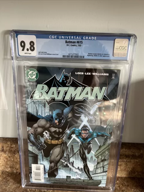 Batman #615 CGC 9.8 Hush Part 8, Nightwing, Riddler NM/M