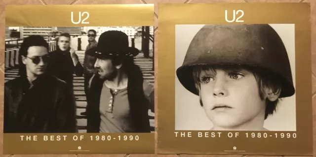 U2 Rare 1998 DOUBLE SIDED PROMO POSTER for Best of CD 24x24 NEVER DISPLAYED USA