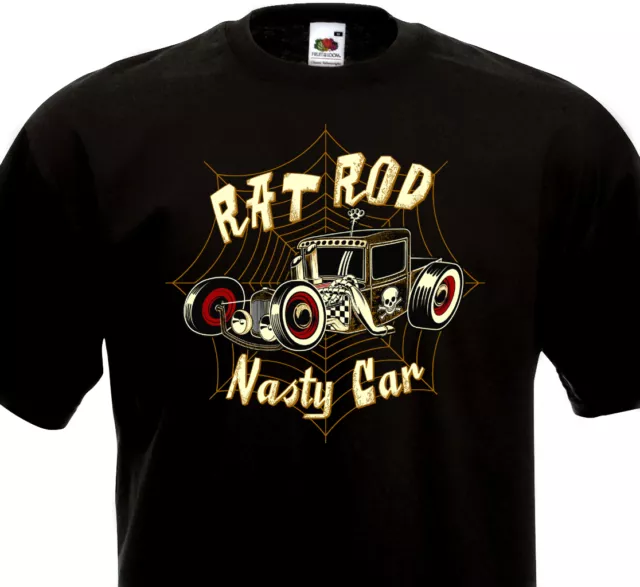 T-Shirt RAT ROD Nasty Car Hot Rod Custom Kustom Kulture Rat Fink Big Daddy Roth