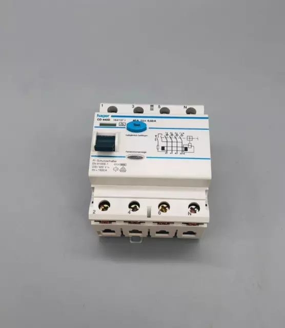 Hager CD 440D interruttore di protezione Fi 4 poli 40a/30ma