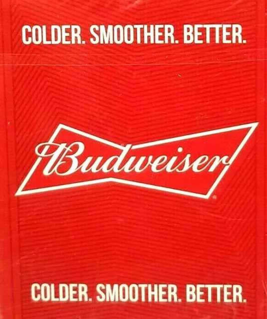 Budweiser Beer Playing Cards Colder Smoother Better Advertising Sealed NOS (D6