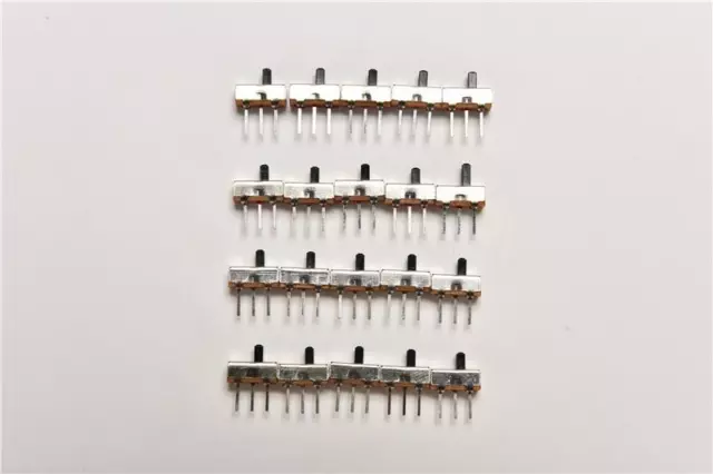 100 x SS12D00G3 2 posizioni SPDT 1P2T 3 pin pannello PCB interruttore a scorrimento verticale a-D_