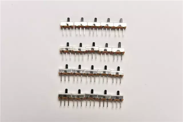 100Pcs SS12D00G3 2 Position SPDT 1P2T 3 Pin PCB Panel Vertikaler Schiebescha.WR