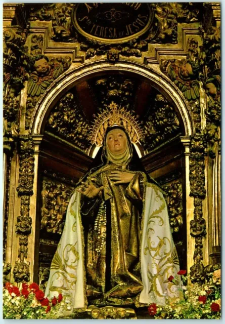 Postcard - Statue of St. Theresa, Birth Chapel, Ávila, Spain