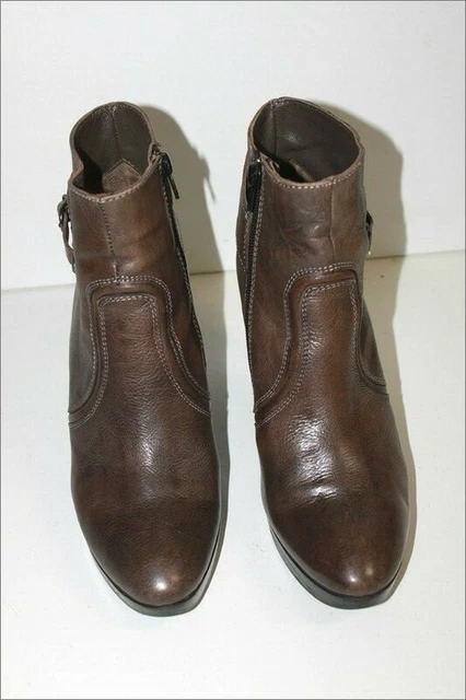 MINELLI  Bottines Boots Cuir  Marron  Doublées Cuir Talons Hauts T 39 TTBE 3