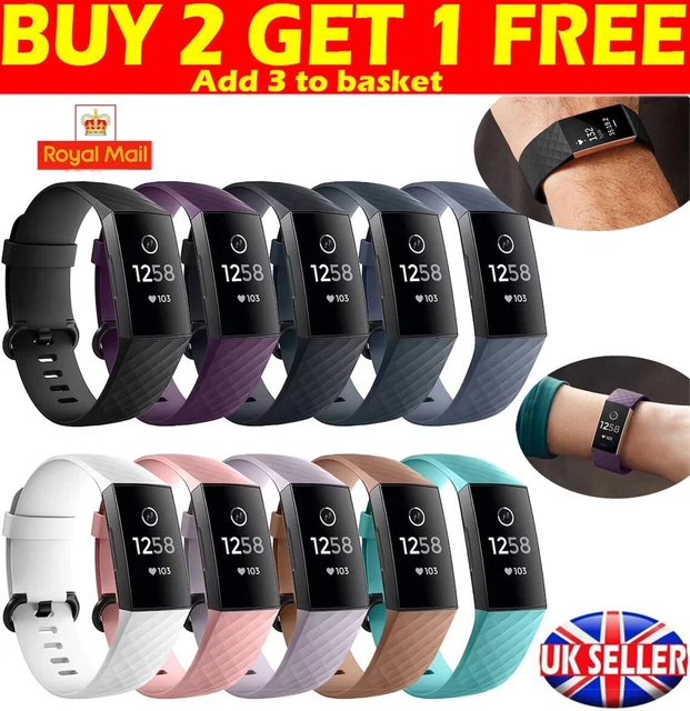 for FitBit Charge 3 Charge 4/SE Strap Replacement Soft Silicone Wrist Watch Band