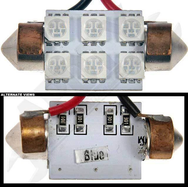 APDTY 116733 38 MM Blue 5050 SMD 6 LED Dome Overhead Light Bulb