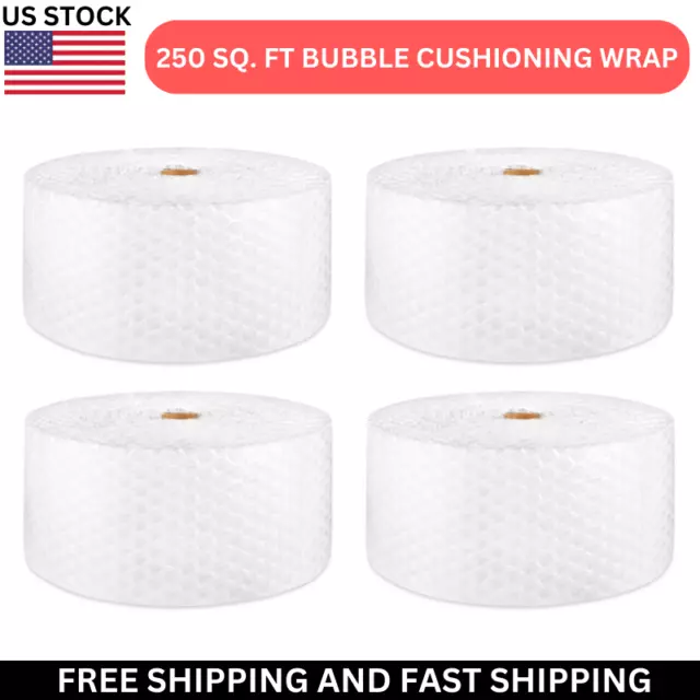 New Large Bubble Cushioning Wrap 1/2" 250 sq. ft. Perforated Every 12" US Stock