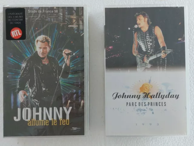 Johnny Hallyday ( Lot Vhs Neuves ) ♦ Stade De France 1998 + Parc Des Princes ♦