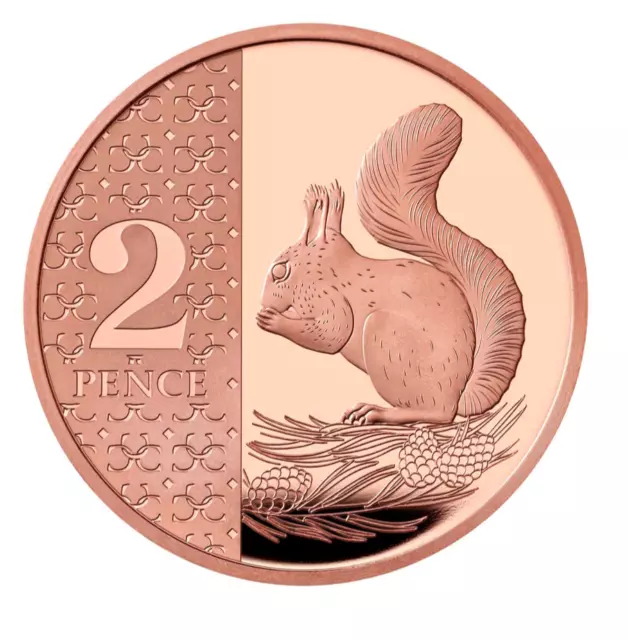 2024 Proof Two 2 Pence Red Squirrel Coin