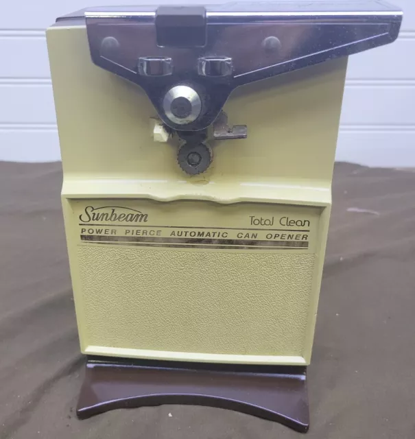 Working 1970s Harvest Gold Sunbeam Total Clean Electric Can Opener