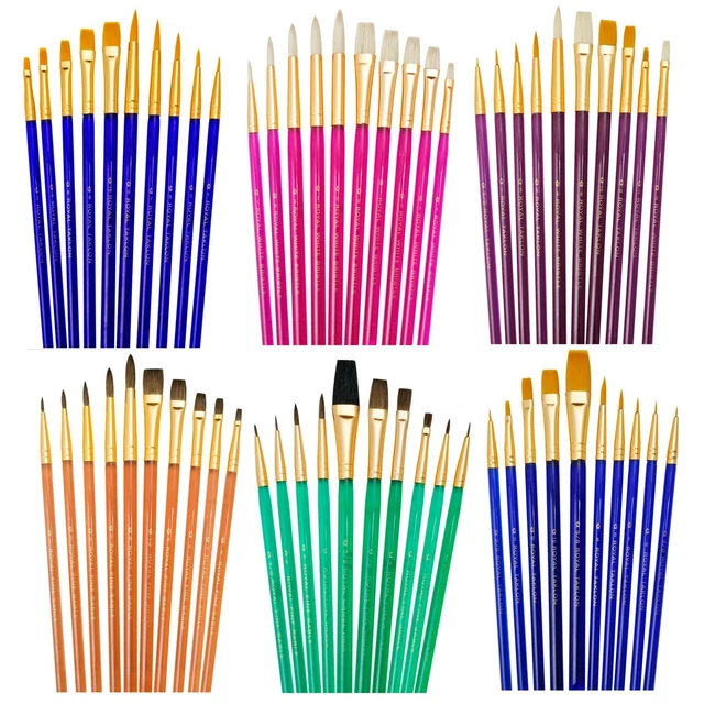 Royal & Langnickel brush Oil Watercolour Acrylic Sable Taklon artist paint svp