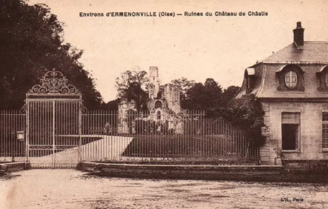 CPA 60 - Env. d'ERMENONVILLE (Oise) - Ruines du Château de Chaalis