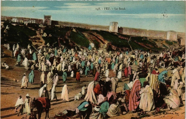 CPA AK FEZ - Le Souk MAROC (796456)