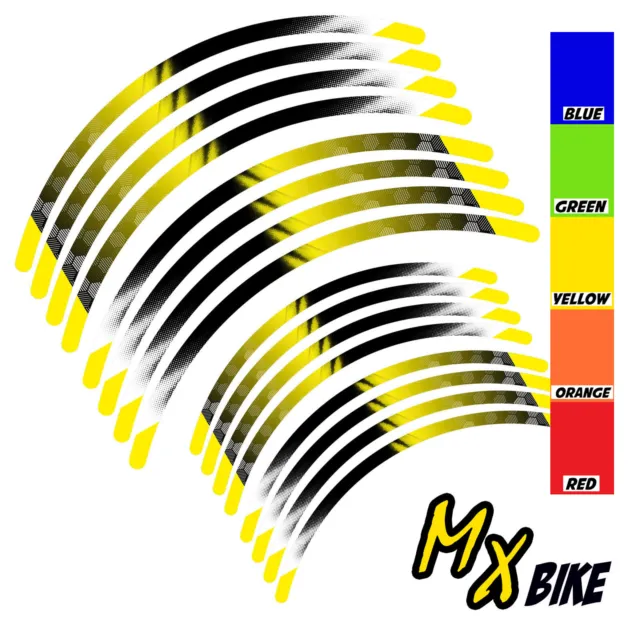 Honeycomb Dirt Bike Rim Wraps Sticker For Kawasaki KLX 250 H T 06-14 12 13