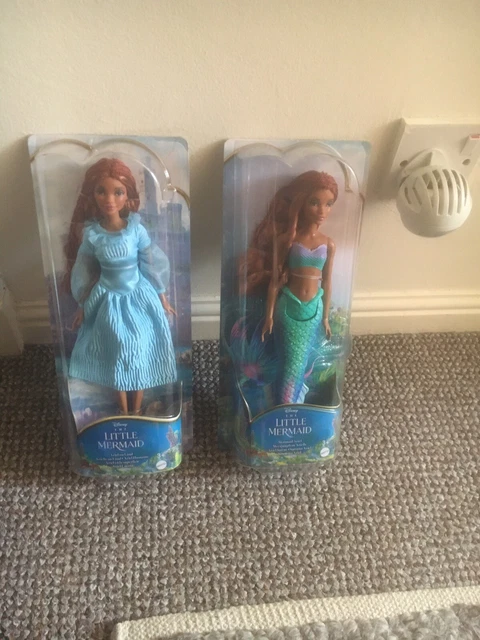 DISNEY THE LITTLE mermaid doll Set Ariel On Land And Mermaid Ariel 2023