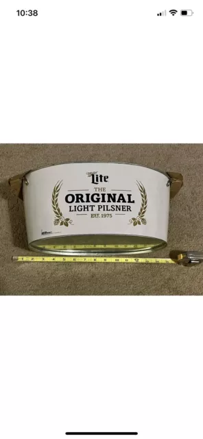 Miller Lite The Original Light Pilsner Beer Oval Ice Bucket With Handles