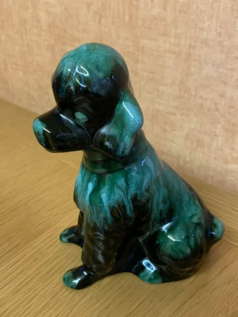 Very Cute Large Blue Mountain Pottery Poodle Figure