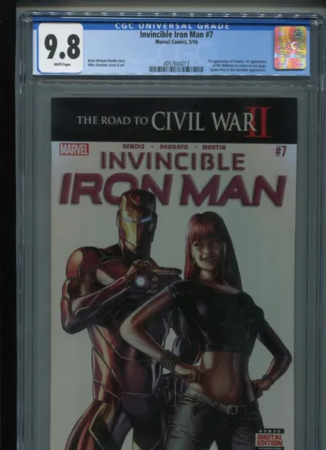 Invincible Iron Man #7 (2016) CGC 9.8 [WHITE] 1st Riri Williams IRONHEART!