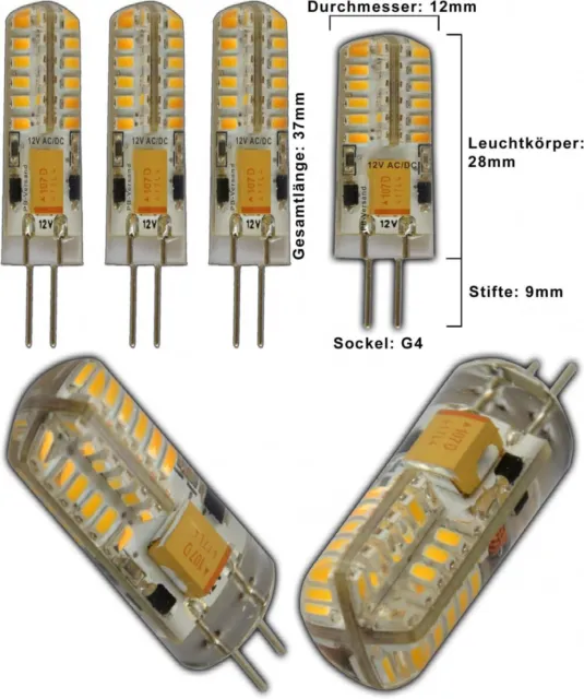 PB-Versand - 3 lampadine con attacco bispina G4, a LED, 3 W (equivalenti a...