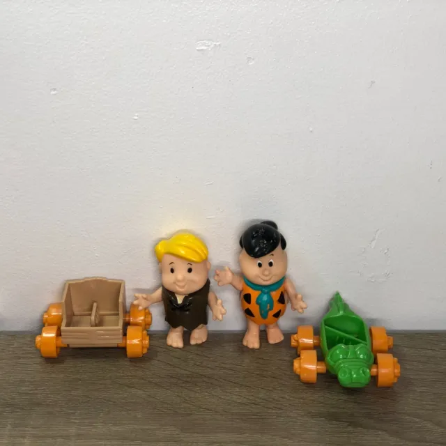 Flintstone Kids Coleco 1986 the Flintstones Barney Fred Vehicle Collection Lot 4