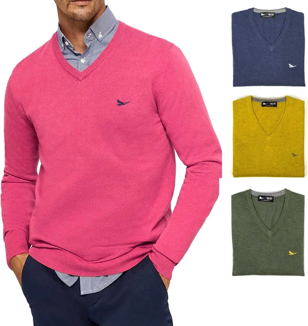 Maglione Uomo Lana Pullover Invernale Maglioncino scollo a V M L XL XXL RDV