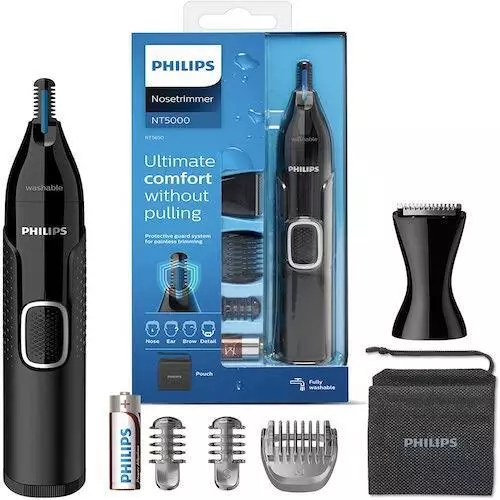 Philips Nose Hair Trimmer Series 5000 Nose Ear and Eyebrow Trimmer - NT5650/16