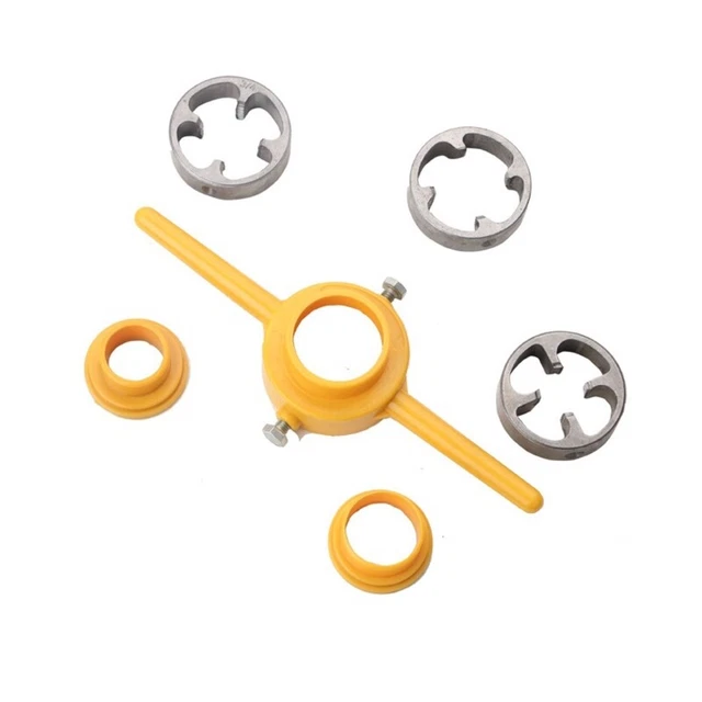 6 Pcs Manual Pipe Threader Powerful 3/4 1Inch Plumbing PVC Thread Tool Maker