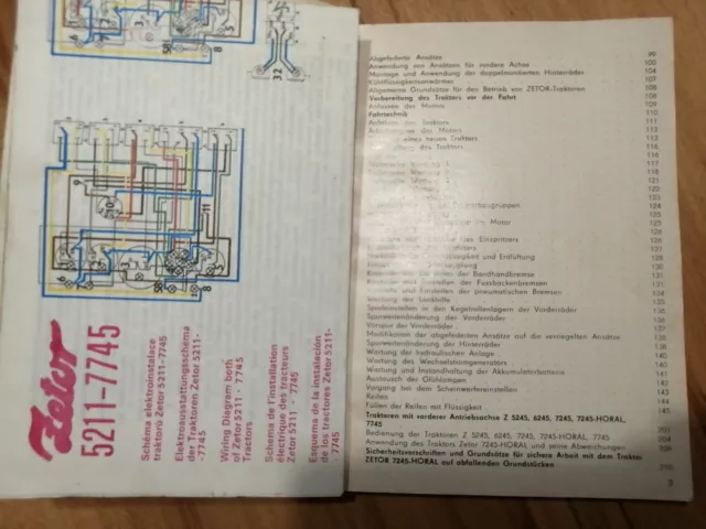 DDR Bedienungsanweisung  ZETOR  2/88 3
