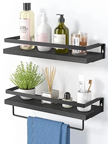 Floating Shelves, Wall Shelves for Bathroom, Kitchen, Bedroom, Bathroom Shelf