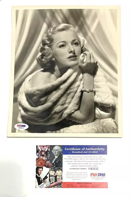 ELEANOR PARKER "Best Wishes" Hand Signed Autographed 8 x10 B&W Photo PSA/DNA