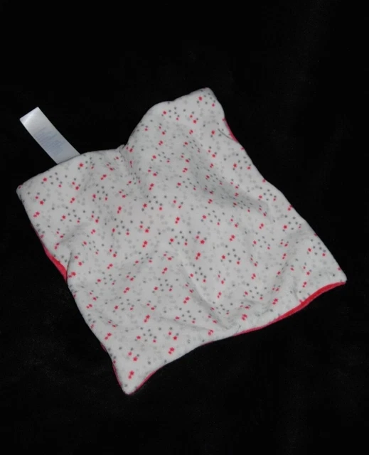 Doudou plat lapin rose rouge OBAIBI OKAIDI étoiles gris blanc rose Etat NEUF 3