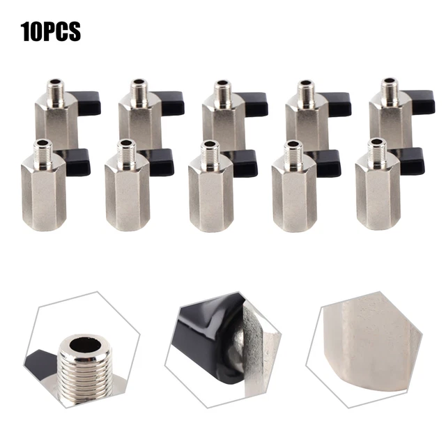 10pcs Mini Ball Valve 1/8" Ball Valve Brass Anti-explosion Shut Off Valve 1.6Mpa