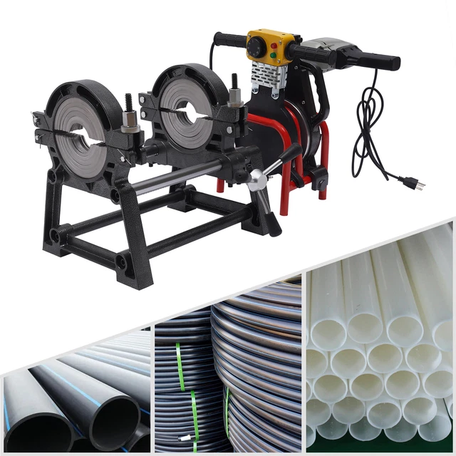2 CLAMPS PIPE Fusion Welder Manual PE HDPE Fitting Pipe Welding Machine