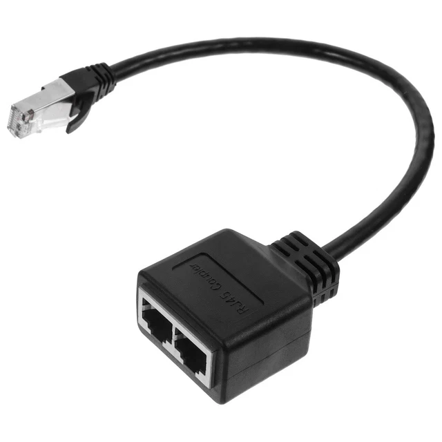 Splitter Ethernet RJ45 Annadue 1 A 2 Porte | Adattatore LAN Femmina-Femmina Per Cat5, Cat5e, Cat6, Cat7