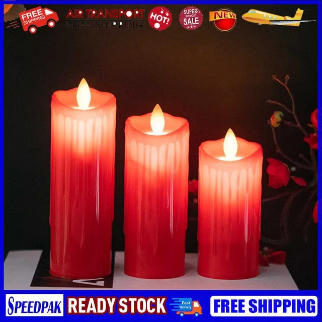 FLAMELESS DECOR CANDLES Light Auto Swing Realistic LED Lights Safety