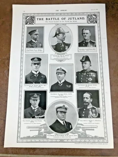 ww1 full page print - naval leaders ( battle of jutland )