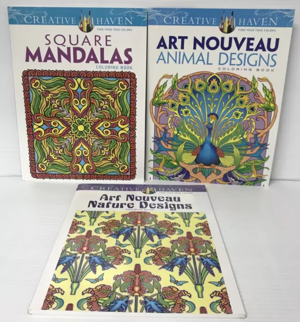 Lot of 3 Kathy Ireland Adult Coloring Books Animals-Gardens-Patterns by  Bendon